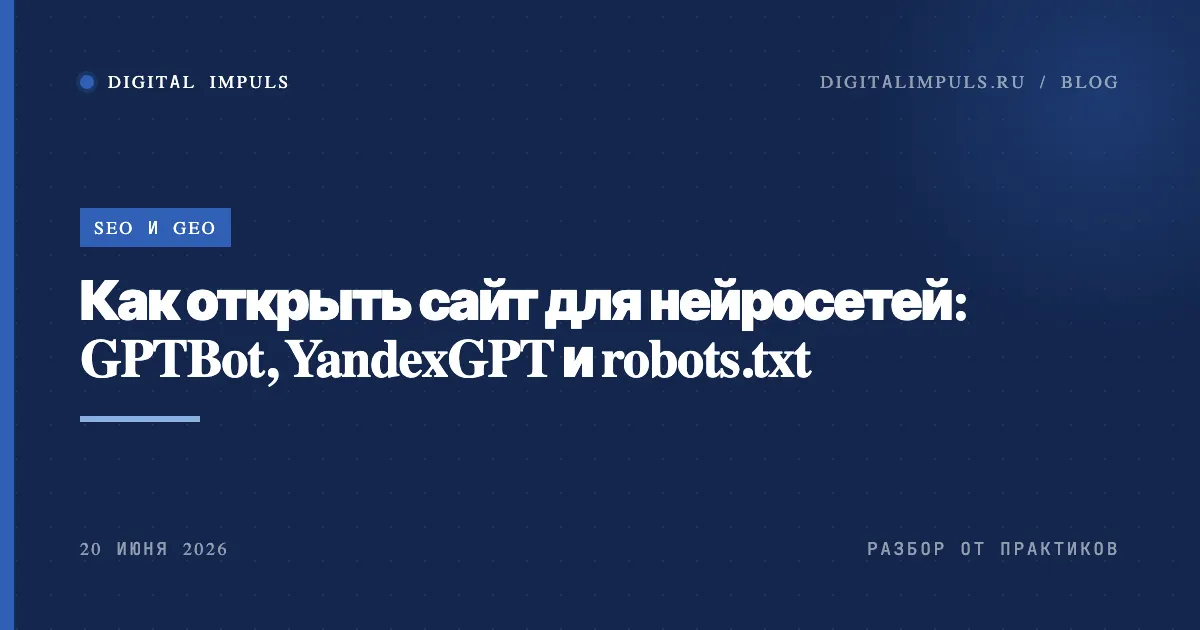 Боты нейросетей GPTBot, ClaudeBot, PerplexityBot и файл robots.txt