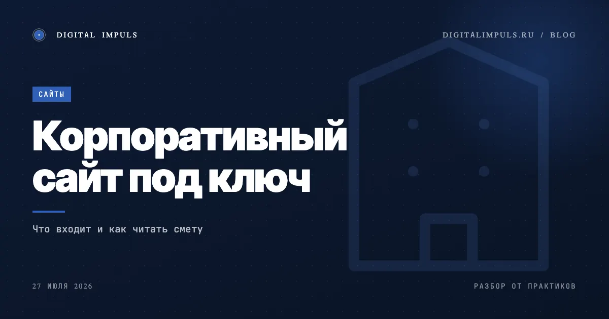 Корпоративный сайт под ключ - что входит в пакет и как читать смету