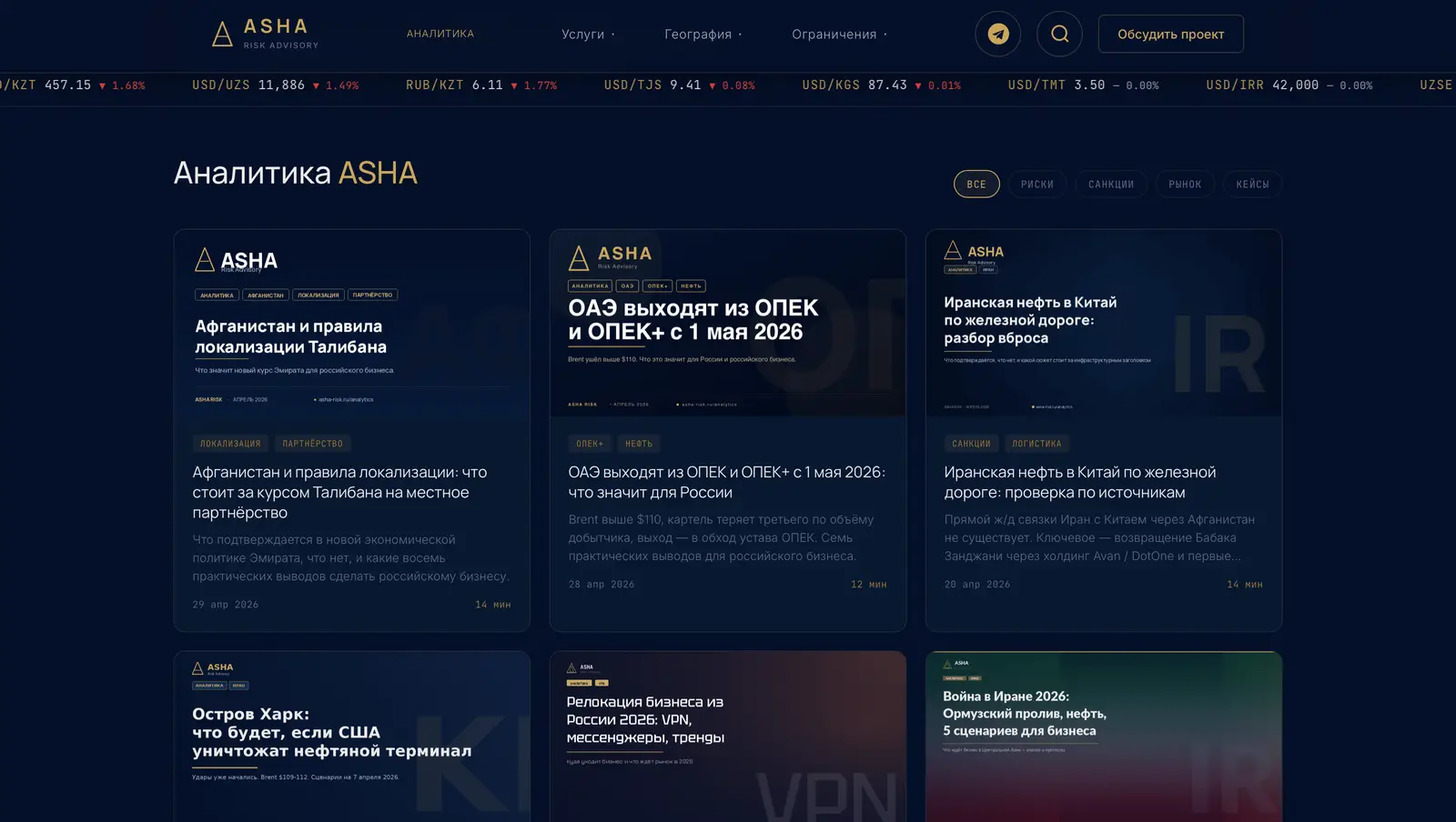 Витрина аналитических разборов на сайте ASHA